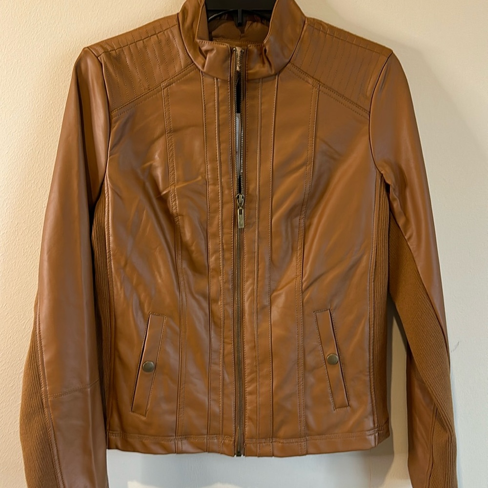 Philosophy, deep caramel, zip up jacket